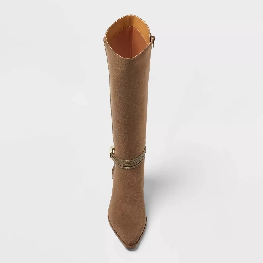 Women's Rio Whip Stitch Tall Boots Universal Thread Dark Taupe 9.5 New With Tags - Picture 2 of 6